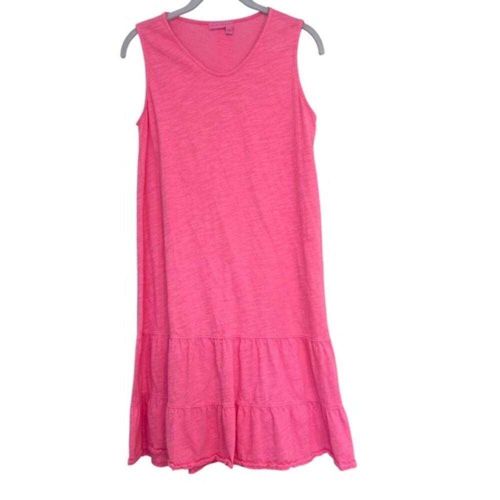 Fresh Produce Papaya Pink Melody Ruffle Knee Length Sleeveless Dress Size XS